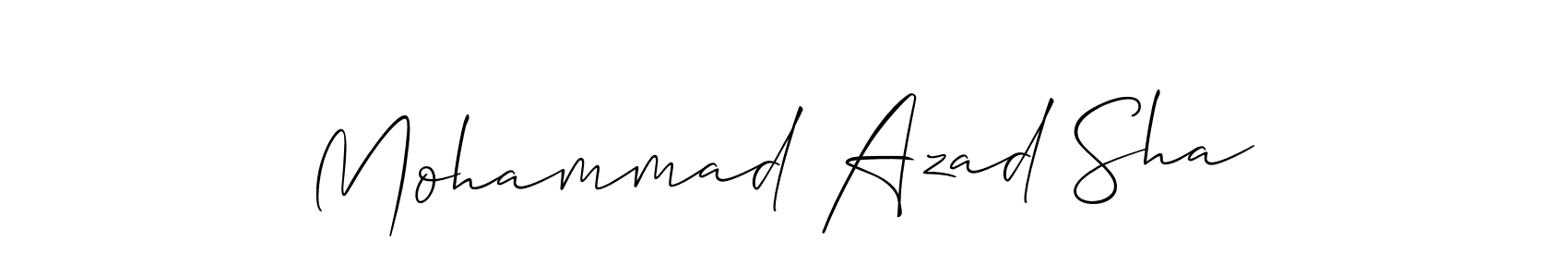 Make a beautiful signature design for name Mohammad Azad Sha. With this signature (Allison_Script) style, you can create a handwritten signature for free. Mohammad Azad Sha signature style 2 images and pictures png