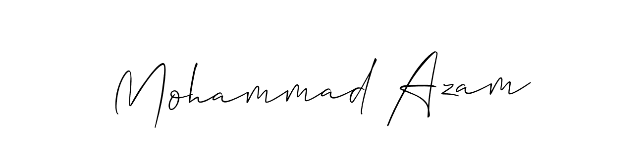 Also we have Mohammad Azam name is the best signature style. Create professional handwritten signature collection using Allison_Script autograph style. Mohammad Azam signature style 2 images and pictures png