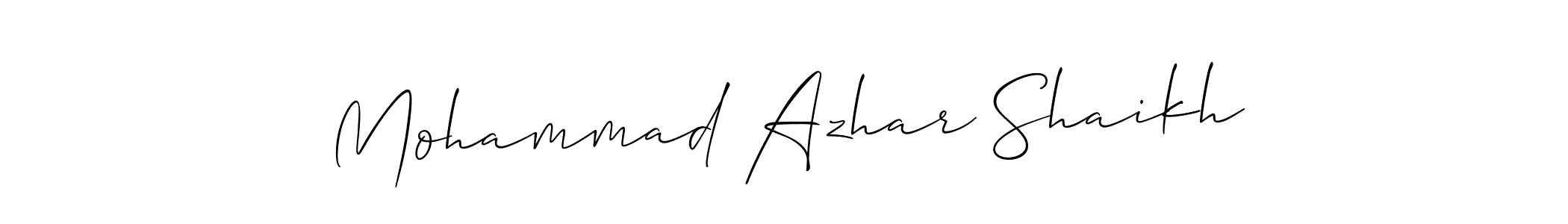 How to Draw Mohammad Azhar Shaikh signature style? Allison_Script is a latest design signature styles for name Mohammad Azhar Shaikh. Mohammad Azhar Shaikh signature style 2 images and pictures png