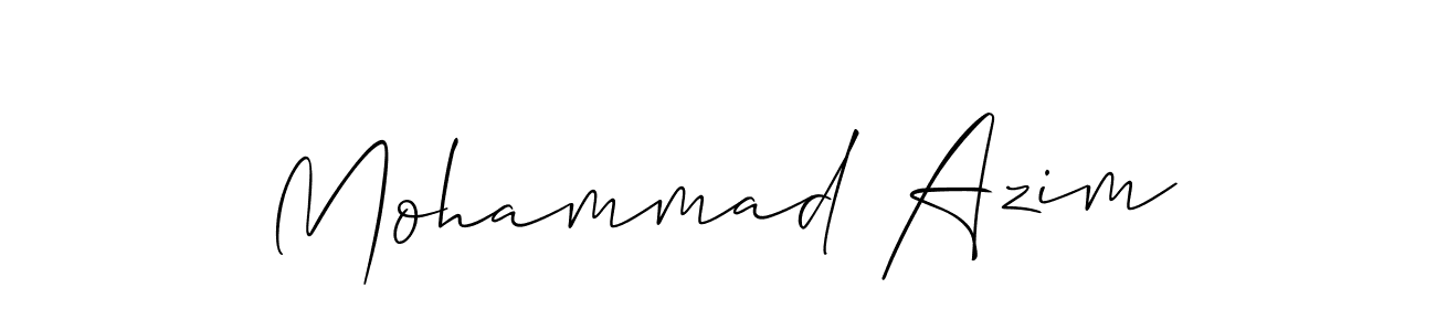 Use a signature maker to create a handwritten signature online. With this signature software, you can design (Allison_Script) your own signature for name Mohammad Azim. Mohammad Azim signature style 2 images and pictures png