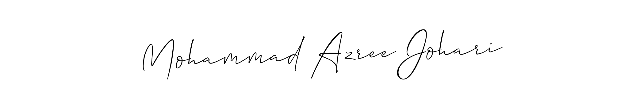 Make a short Mohammad Azree Johari signature style. Manage your documents anywhere anytime using Allison_Script. Create and add eSignatures, submit forms, share and send files easily. Mohammad Azree Johari signature style 2 images and pictures png