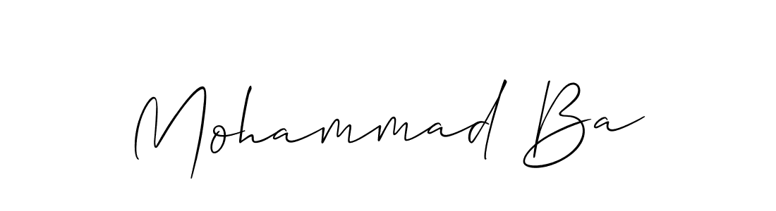 You should practise on your own different ways (Allison_Script) to write your name (Mohammad Ba) in signature. don't let someone else do it for you. Mohammad Ba signature style 2 images and pictures png