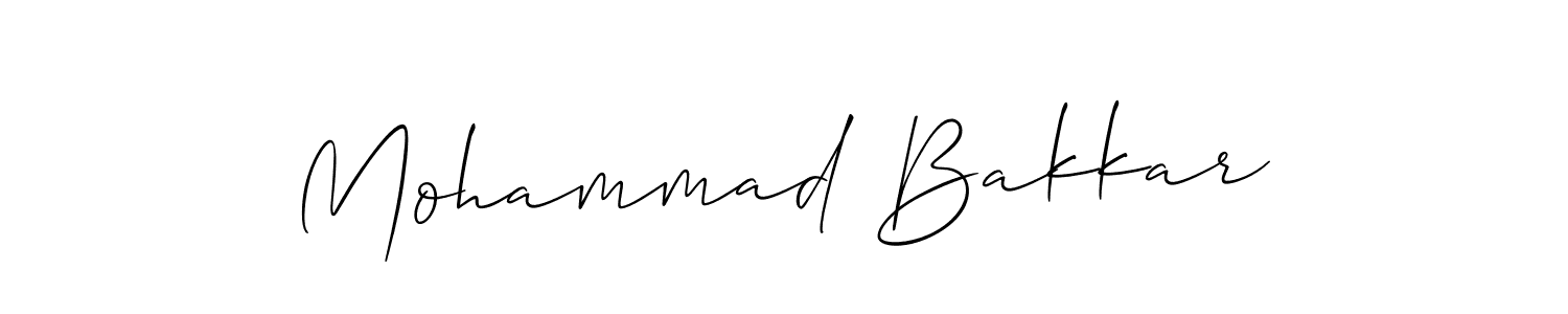 Create a beautiful signature design for name Mohammad Bakkar. With this signature (Allison_Script) fonts, you can make a handwritten signature for free. Mohammad Bakkar signature style 2 images and pictures png