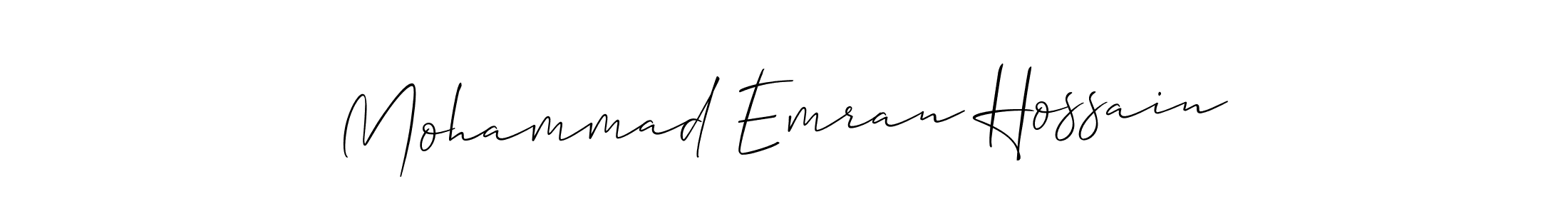 How to make Mohammad Emran Hossain signature? Allison_Script is a professional autograph style. Create handwritten signature for Mohammad Emran Hossain name. Mohammad Emran Hossain signature style 2 images and pictures png