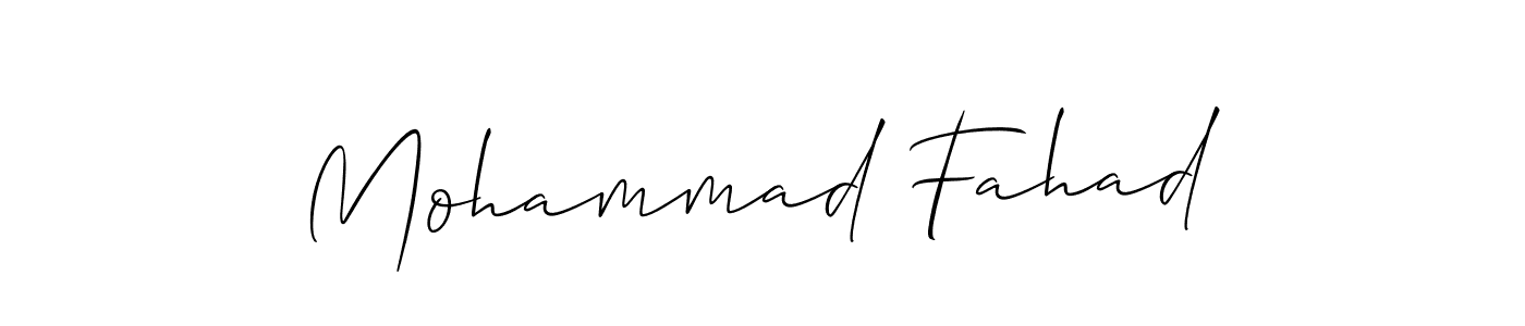 Use a signature maker to create a handwritten signature online. With this signature software, you can design (Allison_Script) your own signature for name Mohammad Fahad. Mohammad Fahad signature style 2 images and pictures png