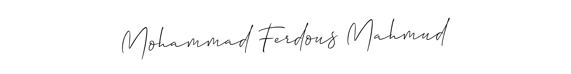 You can use this online signature creator to create a handwritten signature for the name Mohammad Ferdous Mahmud. This is the best online autograph maker. Mohammad Ferdous Mahmud signature style 2 images and pictures png