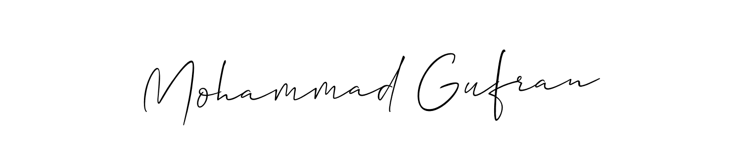 Create a beautiful signature design for name Mohammad Gufran. With this signature (Allison_Script) fonts, you can make a handwritten signature for free. Mohammad Gufran signature style 2 images and pictures png