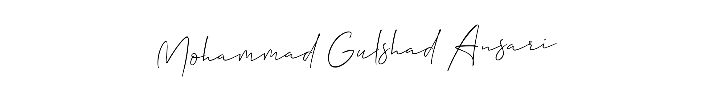 Also You can easily find your signature by using the search form. We will create Mohammad Gulshad Ansari name handwritten signature images for you free of cost using Allison_Script sign style. Mohammad Gulshad Ansari signature style 2 images and pictures png