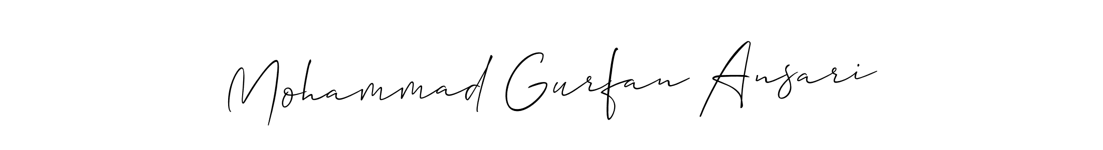 Design your own signature with our free online signature maker. With this signature software, you can create a handwritten (Allison_Script) signature for name Mohammad Gurfan Ansari. Mohammad Gurfan Ansari signature style 2 images and pictures png