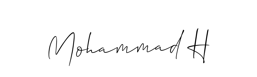 How to Draw Mohammad H signature style? Allison_Script is a latest design signature styles for name Mohammad H. Mohammad H signature style 2 images and pictures png