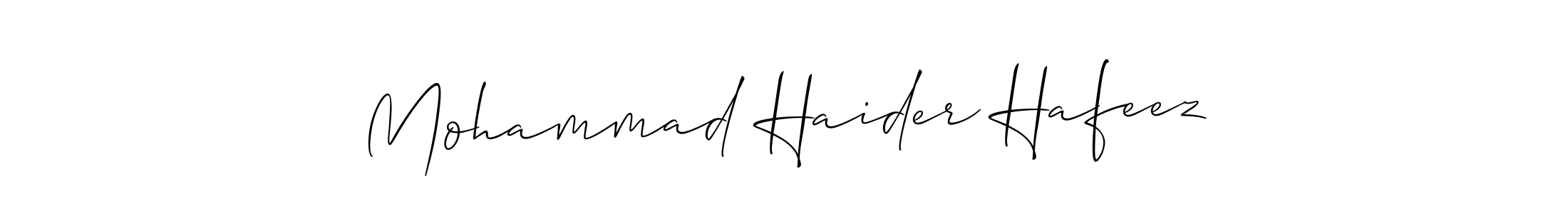 You can use this online signature creator to create a handwritten signature for the name Mohammad Haider Hafeez. This is the best online autograph maker. Mohammad Haider Hafeez signature style 2 images and pictures png