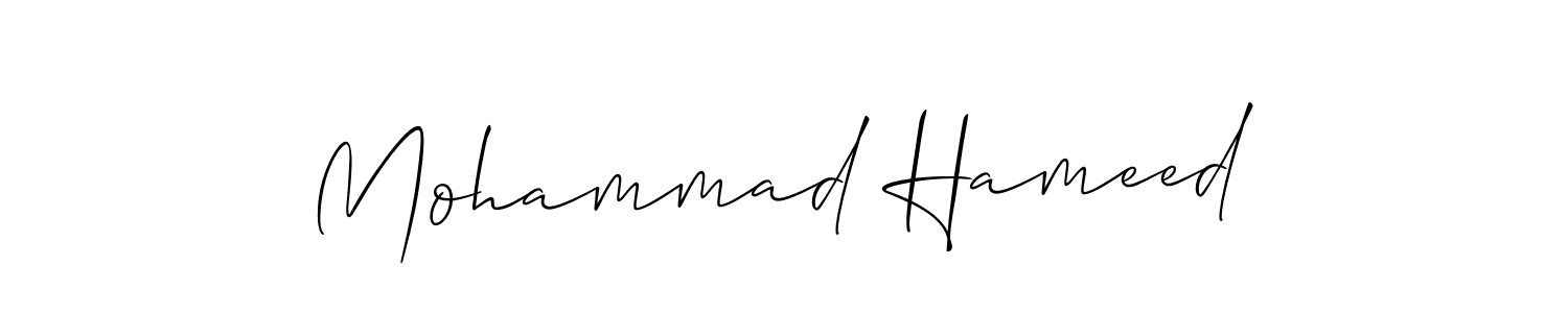 Create a beautiful signature design for name Mohammad Hameed. With this signature (Allison_Script) fonts, you can make a handwritten signature for free. Mohammad Hameed signature style 2 images and pictures png