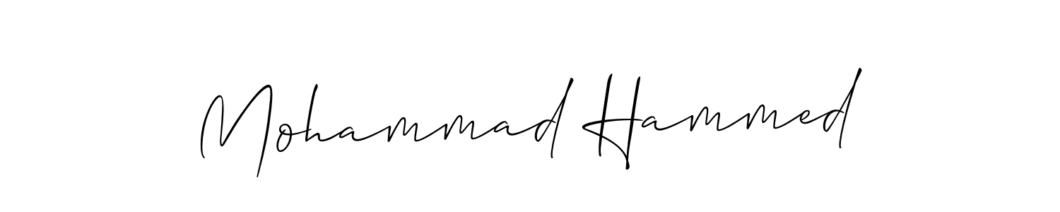 Make a beautiful signature design for name Mohammad Hammed. With this signature (Allison_Script) style, you can create a handwritten signature for free. Mohammad Hammed signature style 2 images and pictures png