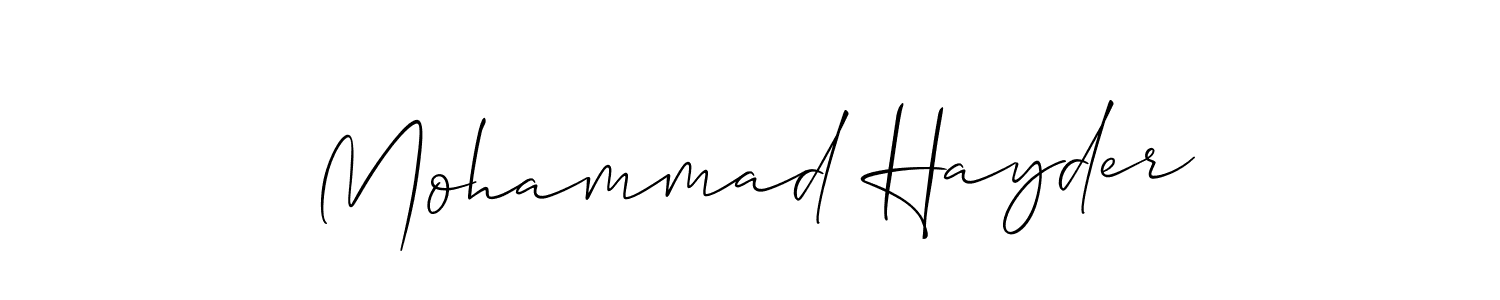 Make a beautiful signature design for name Mohammad Hayder. Use this online signature maker to create a handwritten signature for free. Mohammad Hayder signature style 2 images and pictures png