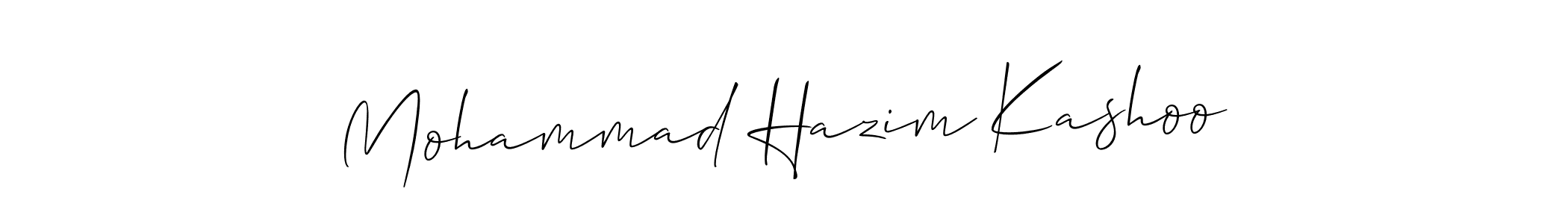 Similarly Allison_Script is the best handwritten signature design. Signature creator online .You can use it as an online autograph creator for name Mohammad Hazim Kashoo. Mohammad Hazim Kashoo signature style 2 images and pictures png