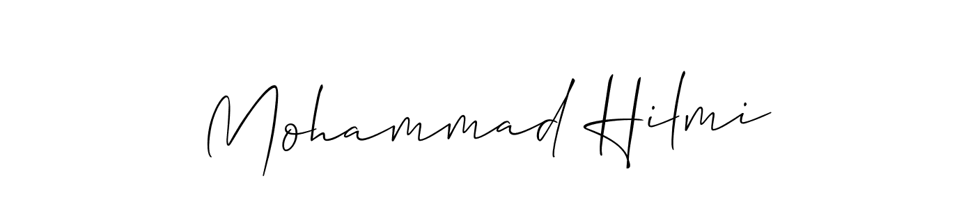 Mohammad Hilmi stylish signature style. Best Handwritten Sign (Allison_Script) for my name. Handwritten Signature Collection Ideas for my name Mohammad Hilmi. Mohammad Hilmi signature style 2 images and pictures png