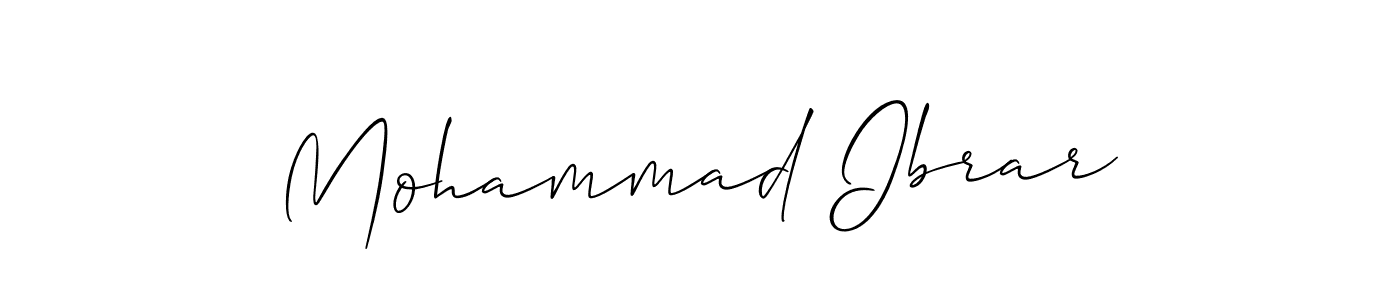 How to Draw Mohammad Ibrar signature style? Allison_Script is a latest design signature styles for name Mohammad Ibrar. Mohammad Ibrar signature style 2 images and pictures png