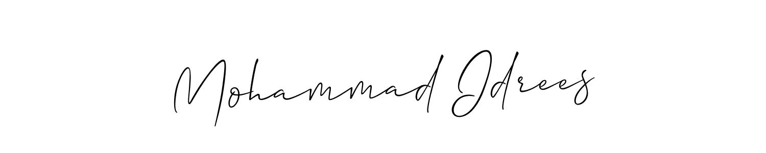 Create a beautiful signature design for name Mohammad Idrees. With this signature (Allison_Script) fonts, you can make a handwritten signature for free. Mohammad Idrees signature style 2 images and pictures png
