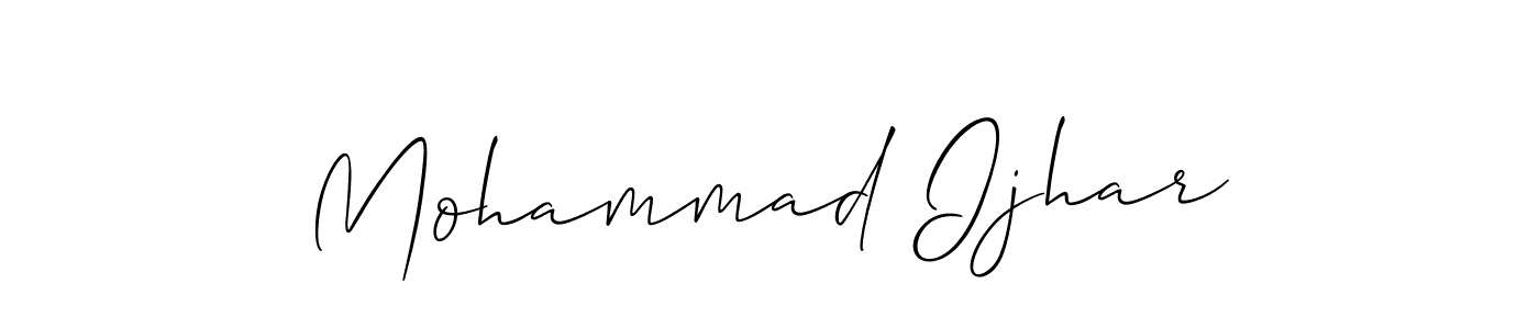 Use a signature maker to create a handwritten signature online. With this signature software, you can design (Allison_Script) your own signature for name Mohammad Ijhar. Mohammad Ijhar signature style 2 images and pictures png