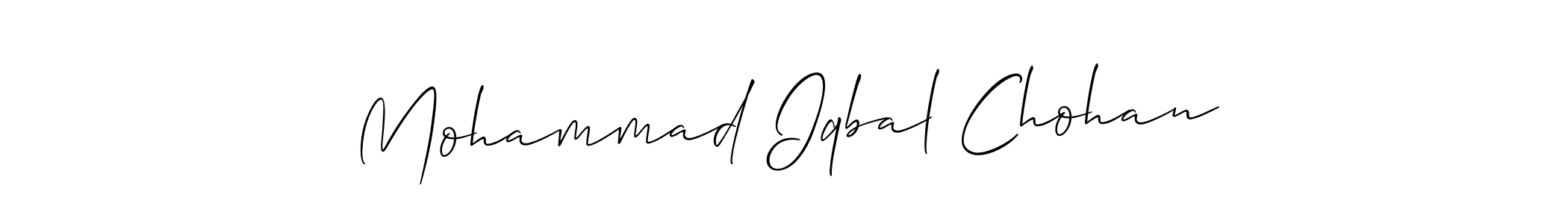 It looks lik you need a new signature style for name Mohammad Iqbal Chohan. Design unique handwritten (Allison_Script) signature with our free signature maker in just a few clicks. Mohammad Iqbal Chohan signature style 2 images and pictures png
