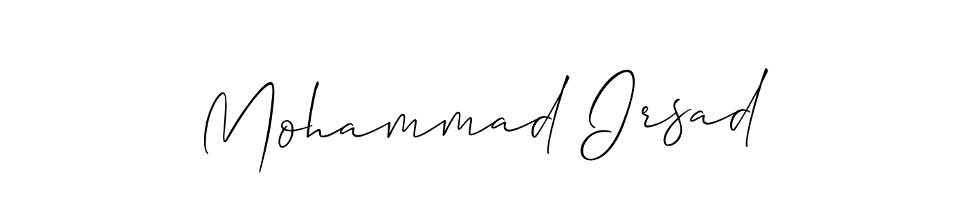 Similarly Allison_Script is the best handwritten signature design. Signature creator online .You can use it as an online autograph creator for name Mohammad Irsad. Mohammad Irsad signature style 2 images and pictures png
