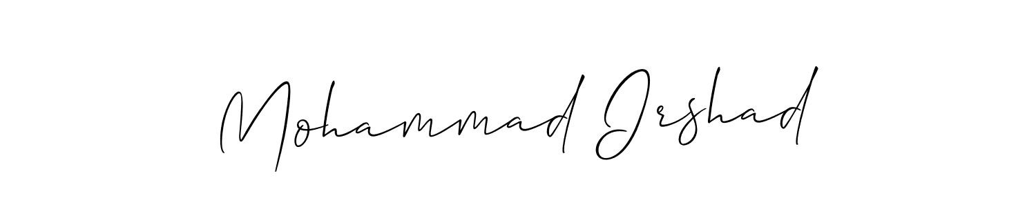 Make a short Mohammad Irshad signature style. Manage your documents anywhere anytime using Allison_Script. Create and add eSignatures, submit forms, share and send files easily. Mohammad Irshad signature style 2 images and pictures png