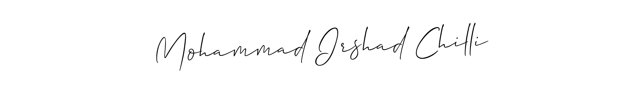 Use a signature maker to create a handwritten signature online. With this signature software, you can design (Allison_Script) your own signature for name Mohammad Irshad Chilli. Mohammad Irshad Chilli signature style 2 images and pictures png