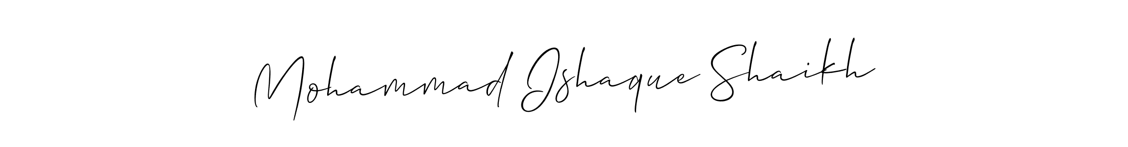 if you are searching for the best signature style for your name Mohammad Ishaque Shaikh. so please give up your signature search. here we have designed multiple signature styles  using Allison_Script. Mohammad Ishaque Shaikh signature style 2 images and pictures png