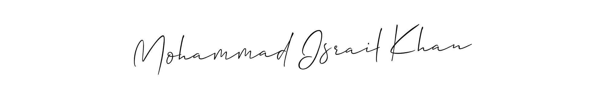 Best and Professional Signature Style for Mohammad Israil Khan. Allison_Script Best Signature Style Collection. Mohammad Israil Khan signature style 2 images and pictures png