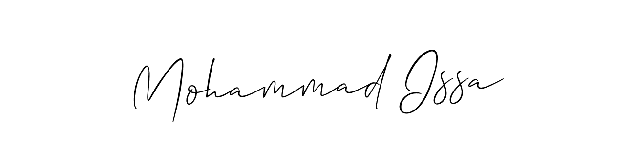 Design your own signature with our free online signature maker. With this signature software, you can create a handwritten (Allison_Script) signature for name Mohammad Issa. Mohammad Issa signature style 2 images and pictures png