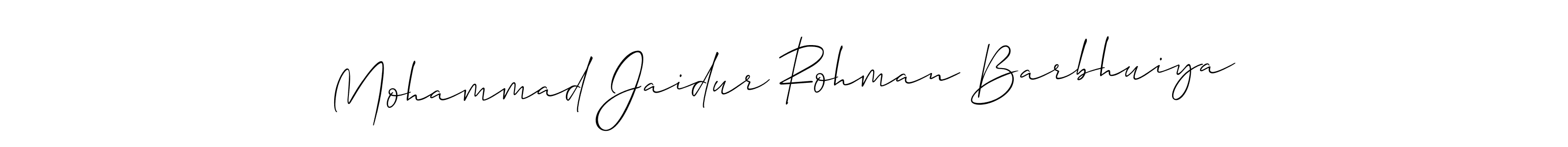 Make a short Mohammad Jaidur Rohman Barbhuiya signature style. Manage your documents anywhere anytime using Allison_Script. Create and add eSignatures, submit forms, share and send files easily. Mohammad Jaidur Rohman Barbhuiya signature style 2 images and pictures png