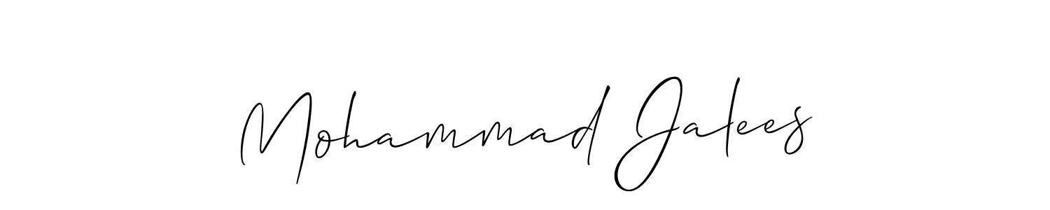 How to Draw Mohammad Jalees signature style? Allison_Script is a latest design signature styles for name Mohammad Jalees. Mohammad Jalees signature style 2 images and pictures png