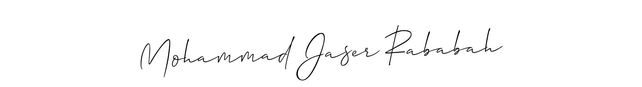 if you are searching for the best signature style for your name Mohammad Jaser Rababah. so please give up your signature search. here we have designed multiple signature styles  using Allison_Script. Mohammad Jaser Rababah signature style 2 images and pictures png