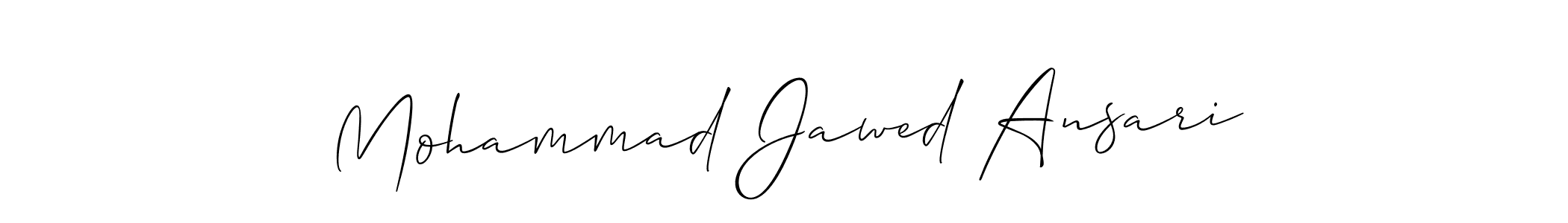 How to make Mohammad Jawed Ansari name signature. Use Allison_Script style for creating short signs online. This is the latest handwritten sign. Mohammad Jawed Ansari signature style 2 images and pictures png