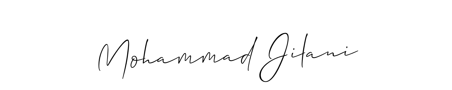 Make a beautiful signature design for name Mohammad Jilani. With this signature (Allison_Script) style, you can create a handwritten signature for free. Mohammad Jilani signature style 2 images and pictures png