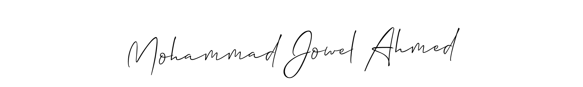 Make a short Mohammad Jowel Ahmed signature style. Manage your documents anywhere anytime using Allison_Script. Create and add eSignatures, submit forms, share and send files easily. Mohammad Jowel Ahmed signature style 2 images and pictures png