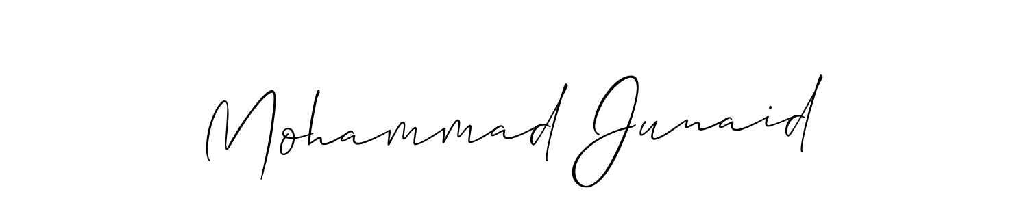 Make a short Mohammad Junaid signature style. Manage your documents anywhere anytime using Allison_Script. Create and add eSignatures, submit forms, share and send files easily. Mohammad Junaid signature style 2 images and pictures png