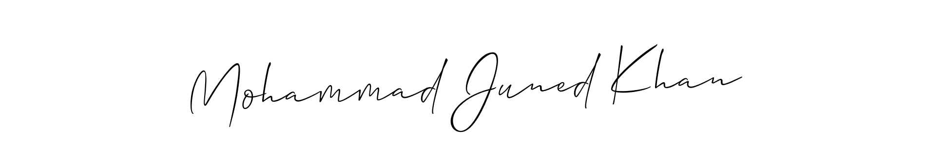 if you are searching for the best signature style for your name Mohammad Juned Khan. so please give up your signature search. here we have designed multiple signature styles  using Allison_Script. Mohammad Juned Khan signature style 2 images and pictures png