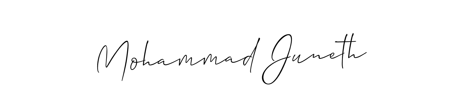 Design your own signature with our free online signature maker. With this signature software, you can create a handwritten (Allison_Script) signature for name Mohammad Juneth. Mohammad Juneth signature style 2 images and pictures png