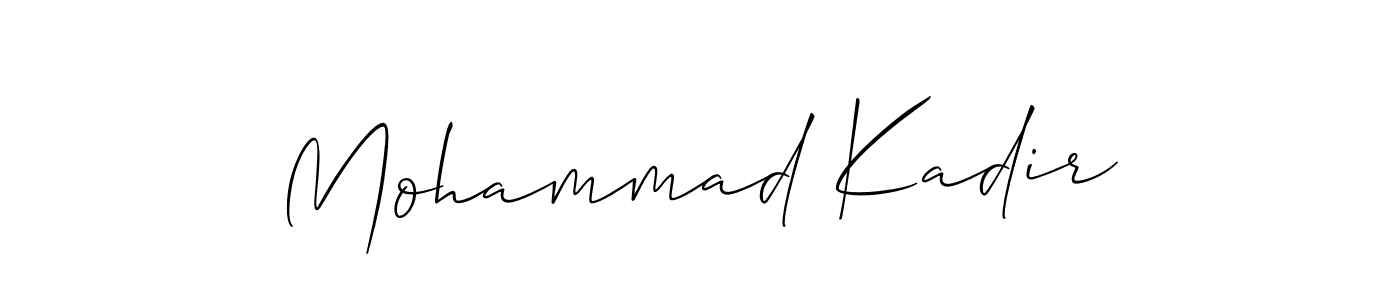 Create a beautiful signature design for name Mohammad Kadir. With this signature (Allison_Script) fonts, you can make a handwritten signature for free. Mohammad Kadir signature style 2 images and pictures png