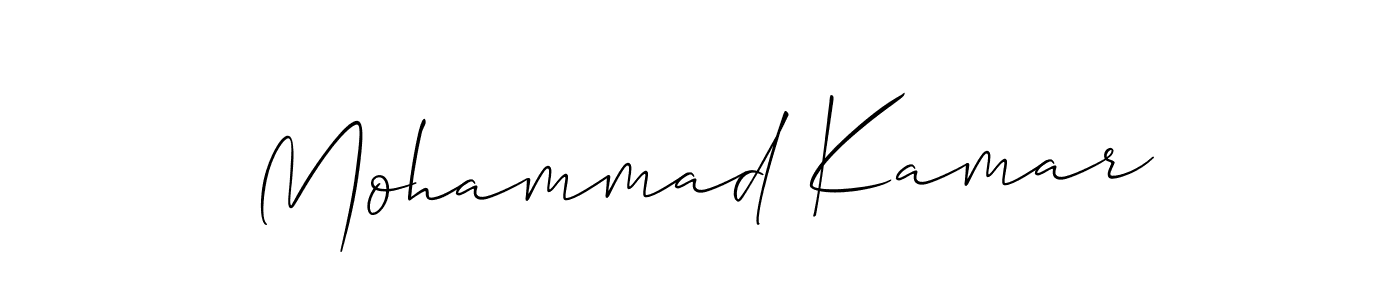 Make a beautiful signature design for name Mohammad Kamar. With this signature (Allison_Script) style, you can create a handwritten signature for free. Mohammad Kamar signature style 2 images and pictures png