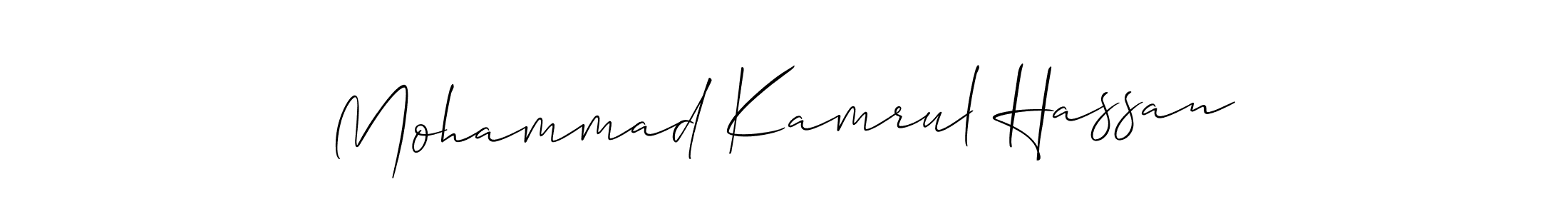 Make a beautiful signature design for name Mohammad Kamrul Hassan. With this signature (Allison_Script) style, you can create a handwritten signature for free. Mohammad Kamrul Hassan signature style 2 images and pictures png