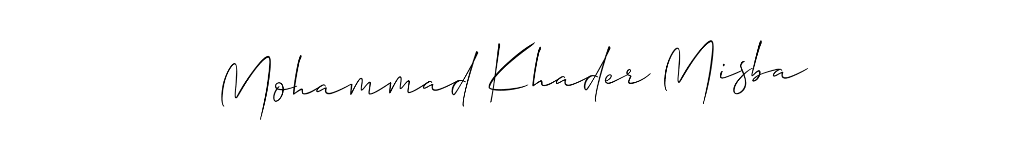 Also You can easily find your signature by using the search form. We will create Mohammad Khader Misba name handwritten signature images for you free of cost using Allison_Script sign style. Mohammad Khader Misba signature style 2 images and pictures png