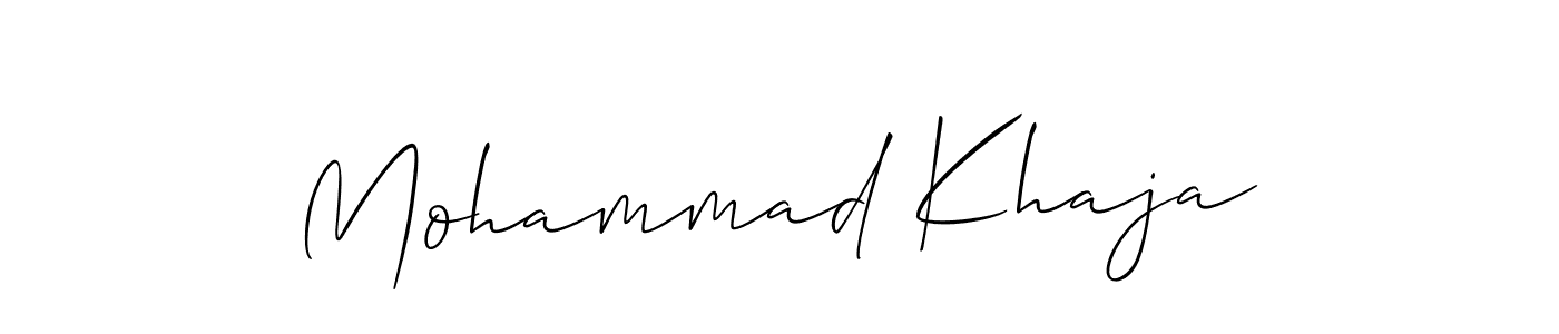 Similarly Allison_Script is the best handwritten signature design. Signature creator online .You can use it as an online autograph creator for name Mohammad Khaja. Mohammad Khaja signature style 2 images and pictures png