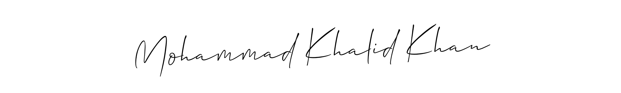 Also we have Mohammad Khalid Khan name is the best signature style. Create professional handwritten signature collection using Allison_Script autograph style. Mohammad Khalid Khan signature style 2 images and pictures png