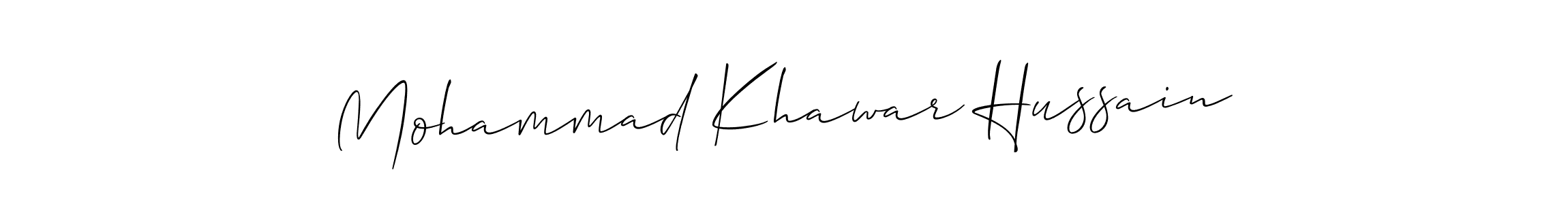 How to Draw Mohammad Khawar Hussain signature style? Allison_Script is a latest design signature styles for name Mohammad Khawar Hussain. Mohammad Khawar Hussain signature style 2 images and pictures png