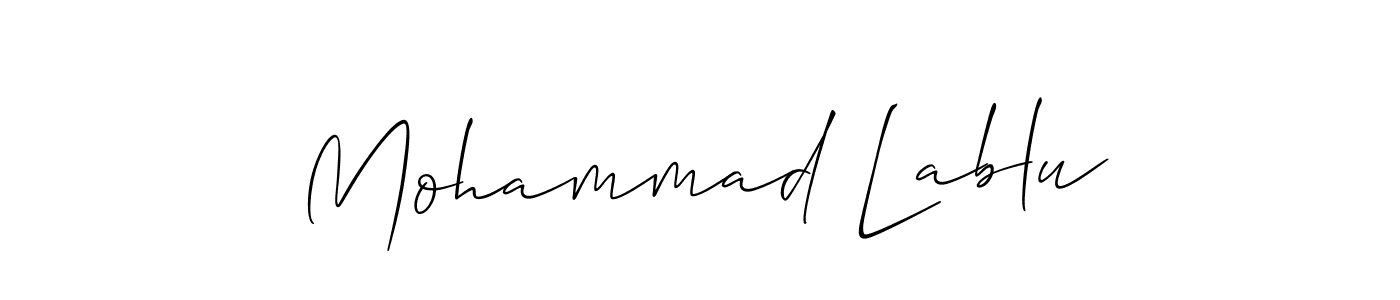 Design your own signature with our free online signature maker. With this signature software, you can create a handwritten (Allison_Script) signature for name Mohammad Lablu. Mohammad Lablu signature style 2 images and pictures png