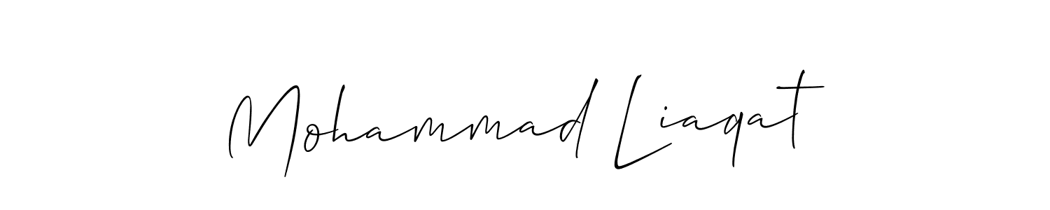 Design your own signature with our free online signature maker. With this signature software, you can create a handwritten (Allison_Script) signature for name Mohammad Liaqat. Mohammad Liaqat signature style 2 images and pictures png