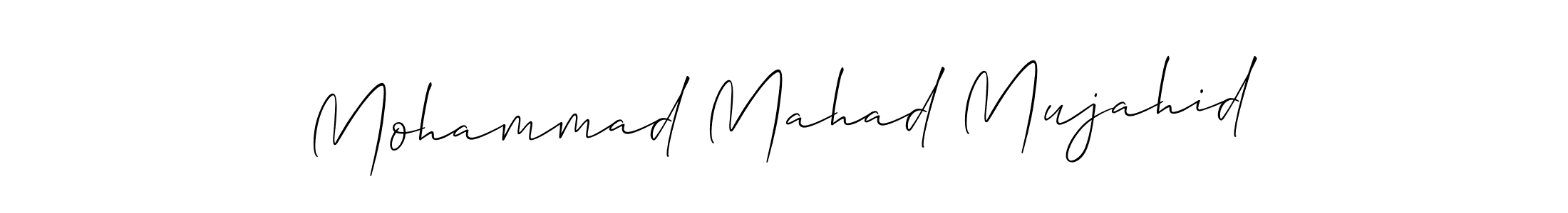 Also You can easily find your signature by using the search form. We will create Mohammad Mahad Mujahid name handwritten signature images for you free of cost using Allison_Script sign style. Mohammad Mahad Mujahid signature style 2 images and pictures png