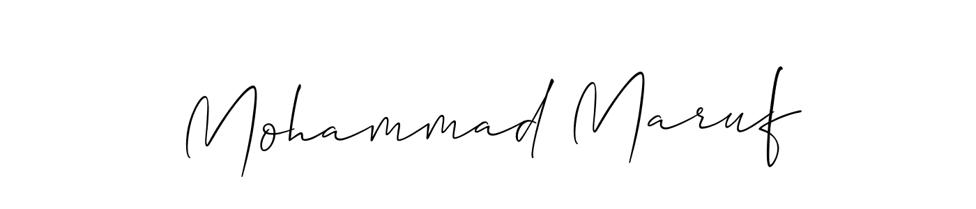 Design your own signature with our free online signature maker. With this signature software, you can create a handwritten (Allison_Script) signature for name Mohammad Maruf. Mohammad Maruf signature style 2 images and pictures png